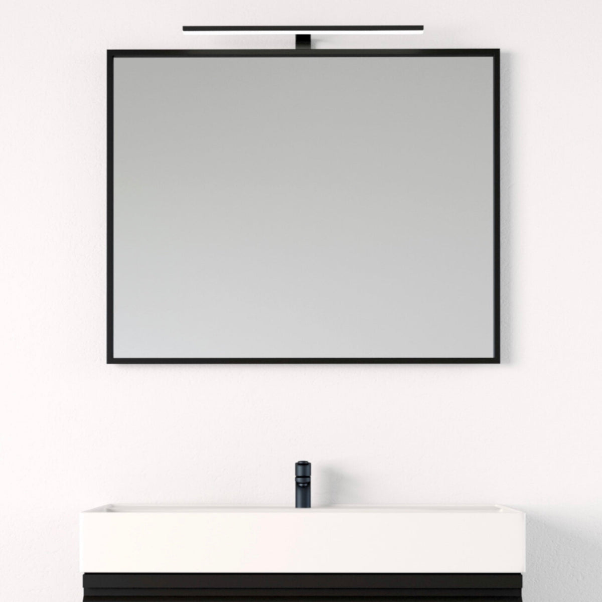 Borgsted Square Mirror with black frame