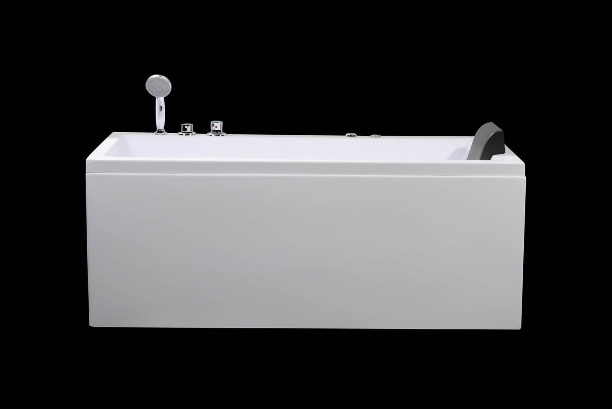 Wilson rectangular Whirlpool, 160 cm, White Glossy