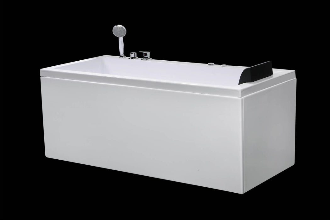 Wilson rechthoekige Whirlpool, 160 cm, Wit Glanzend