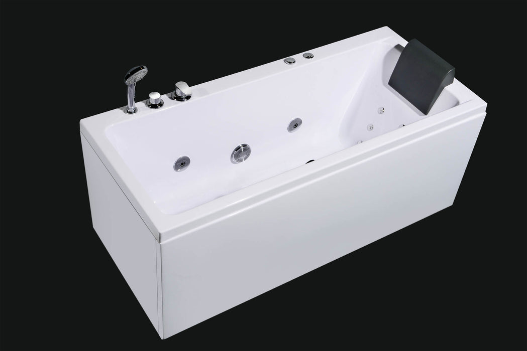 Wilson rectangular Whirlpool, 160 cm, White Glossy