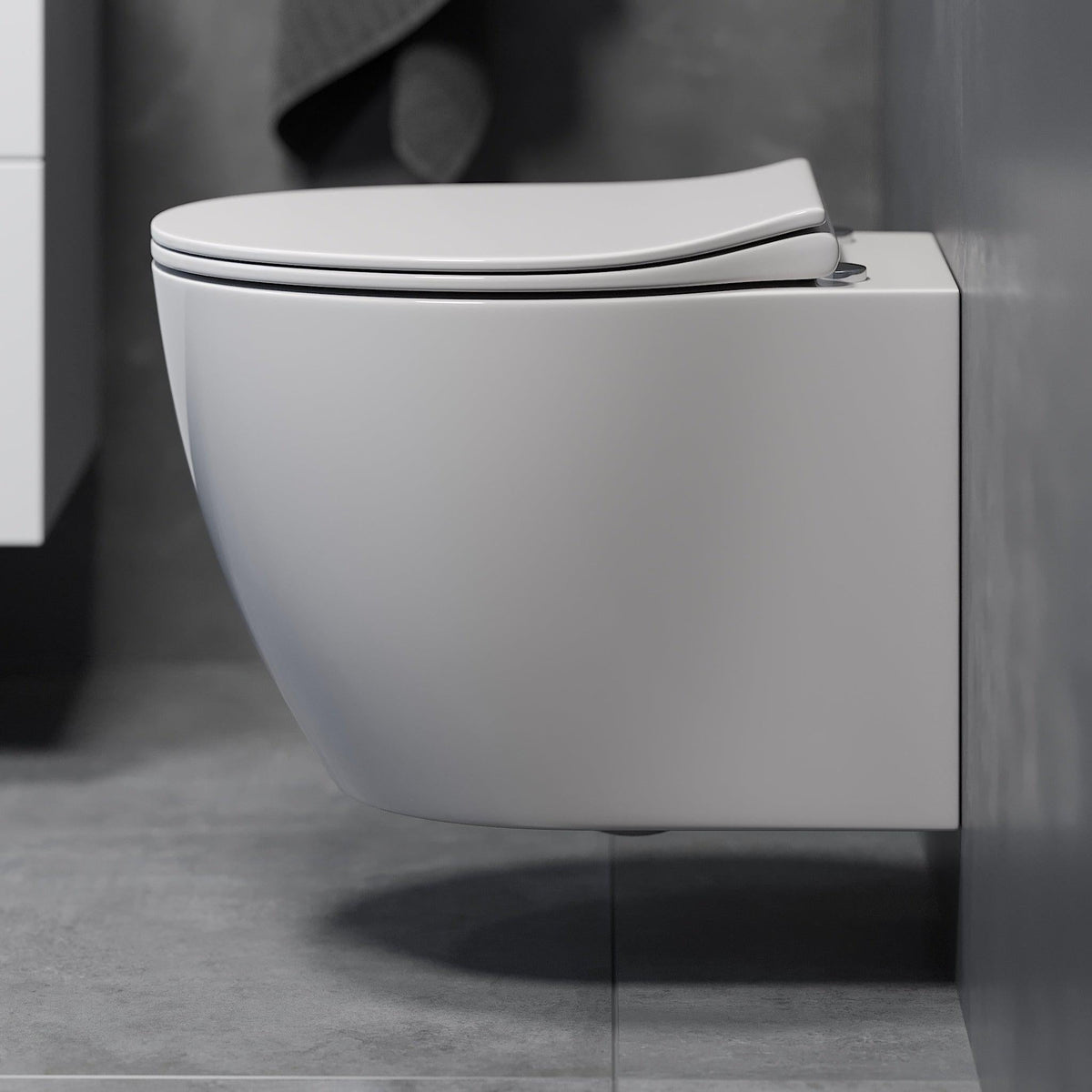 Ikornes Wall-Hung Toilet, Round