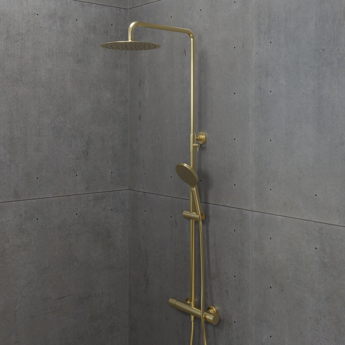 Dragør Thermostatic Shower Set With 25 cm Top Shower Head