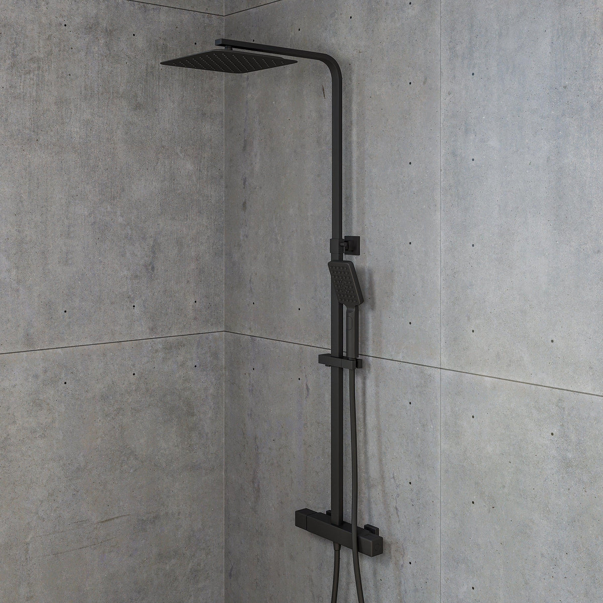 Næsby Themorstatic Showertube set with 25 cm Showerhead