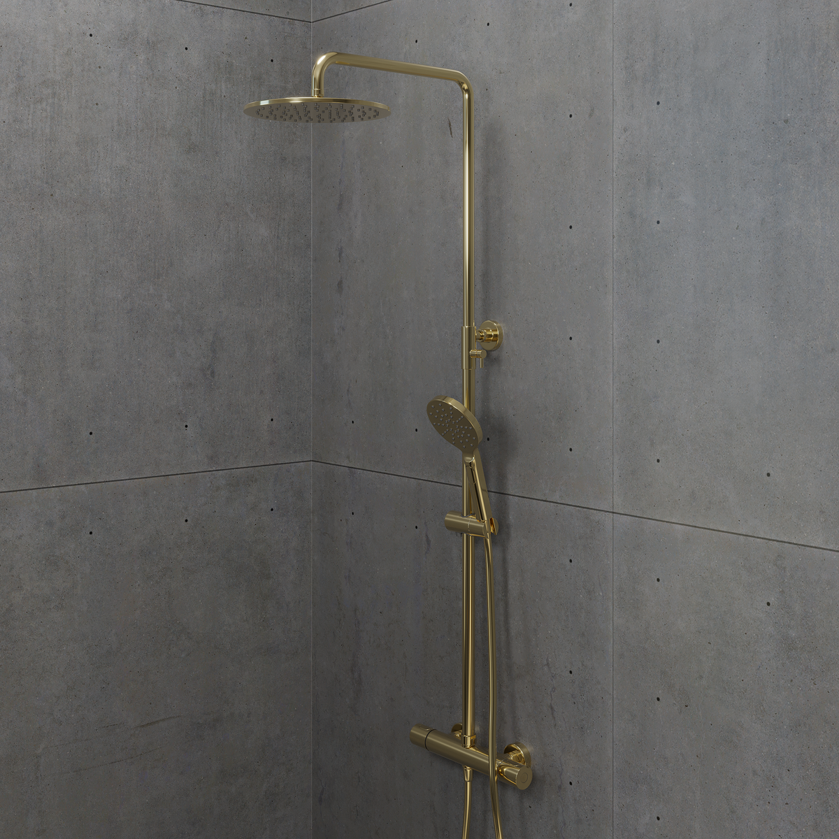 Dragør Thermostatic Shower Set With 25 cm Top Shower Head