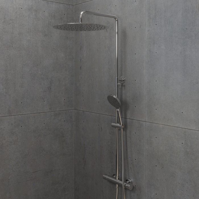 Dragør Thermostatic Showertube set with 40 cm Showerhead