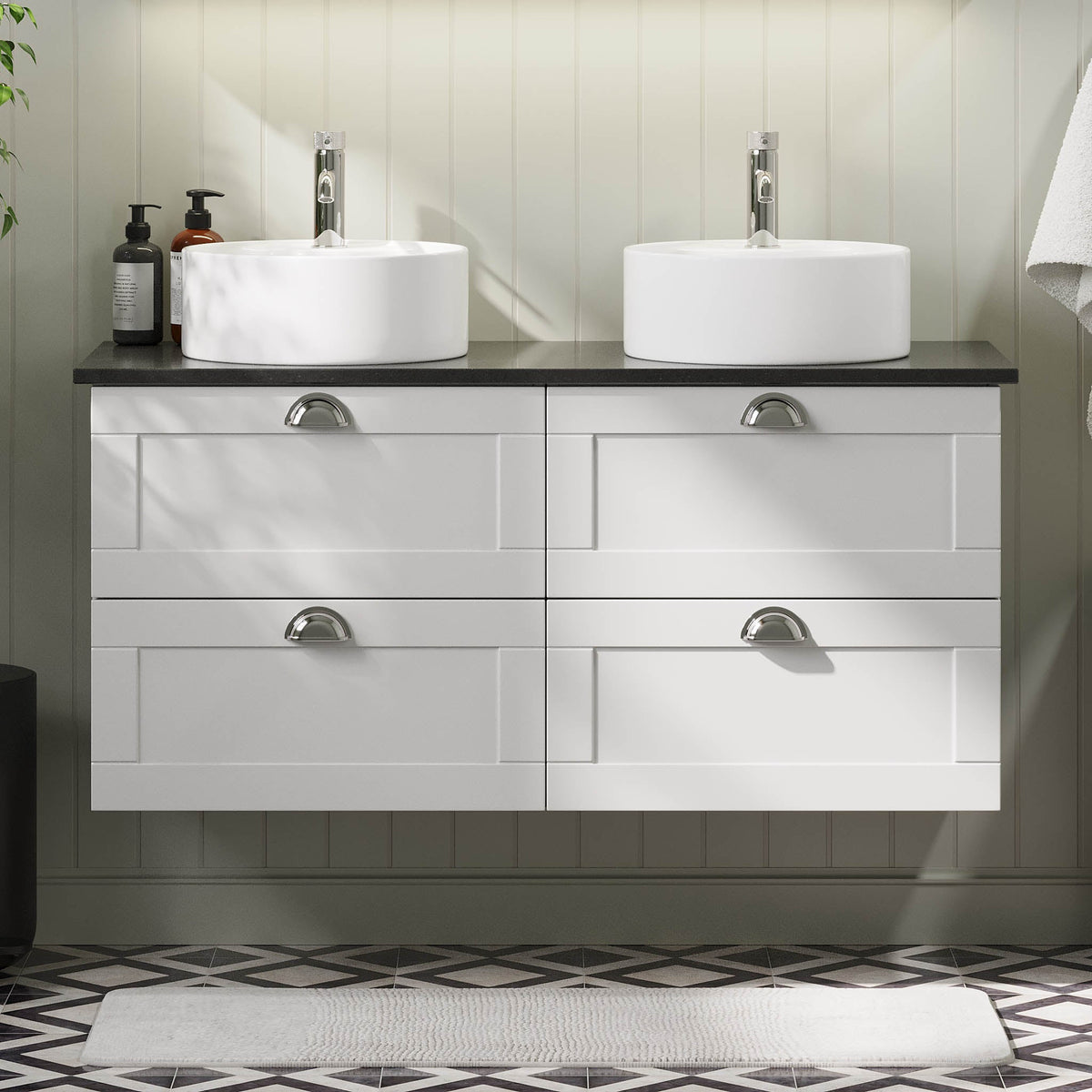 Nabbetorp Bathroom furniture, matt white