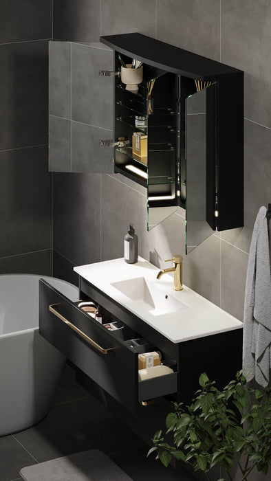 Verdal Slimline Bathroom Furniture, matt black