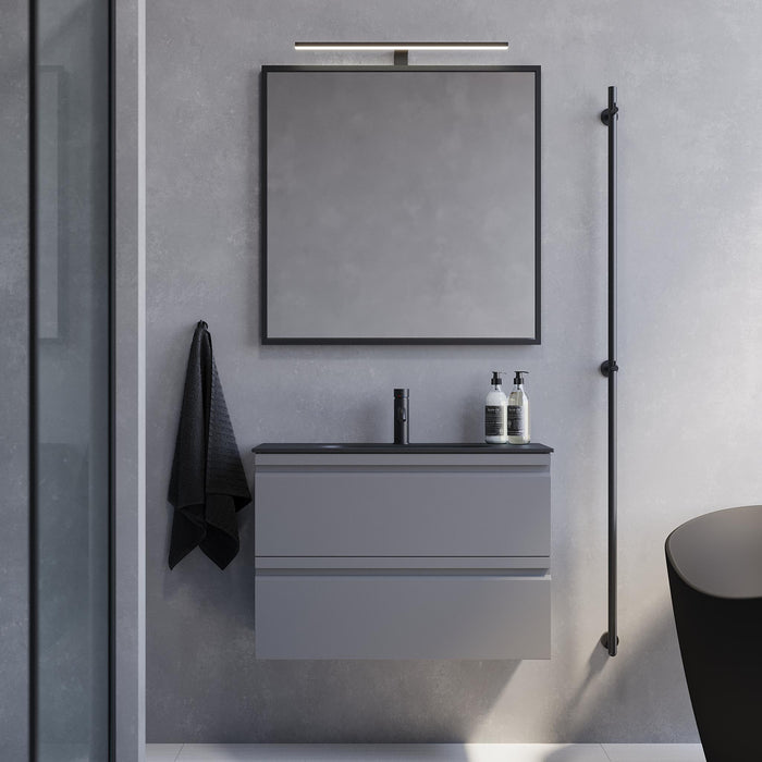 Kongsvinger Slimline Bathroom Furniture, grey matt