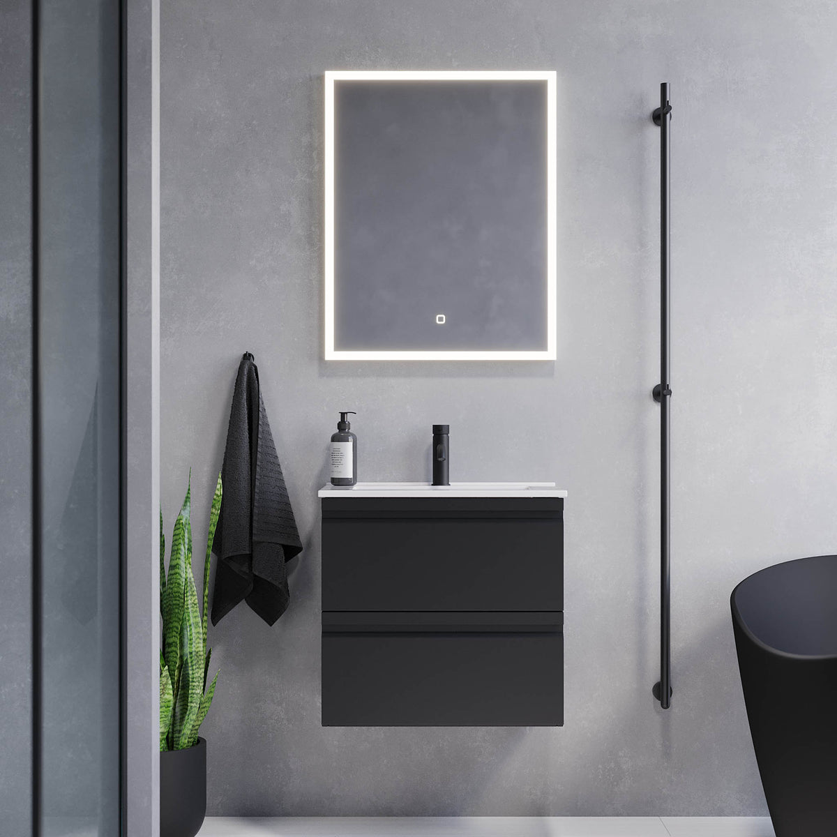 Knarrlagsund Bathroom Furniture, black matt