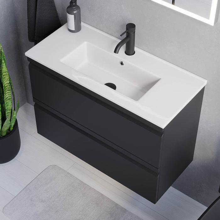 Knarrlagsund Bathroom Furniture, black matt