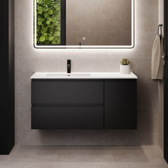 Sifjord Bathroom furniture, matt black