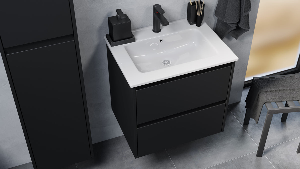 Molde Bathroom Furniture, matt black