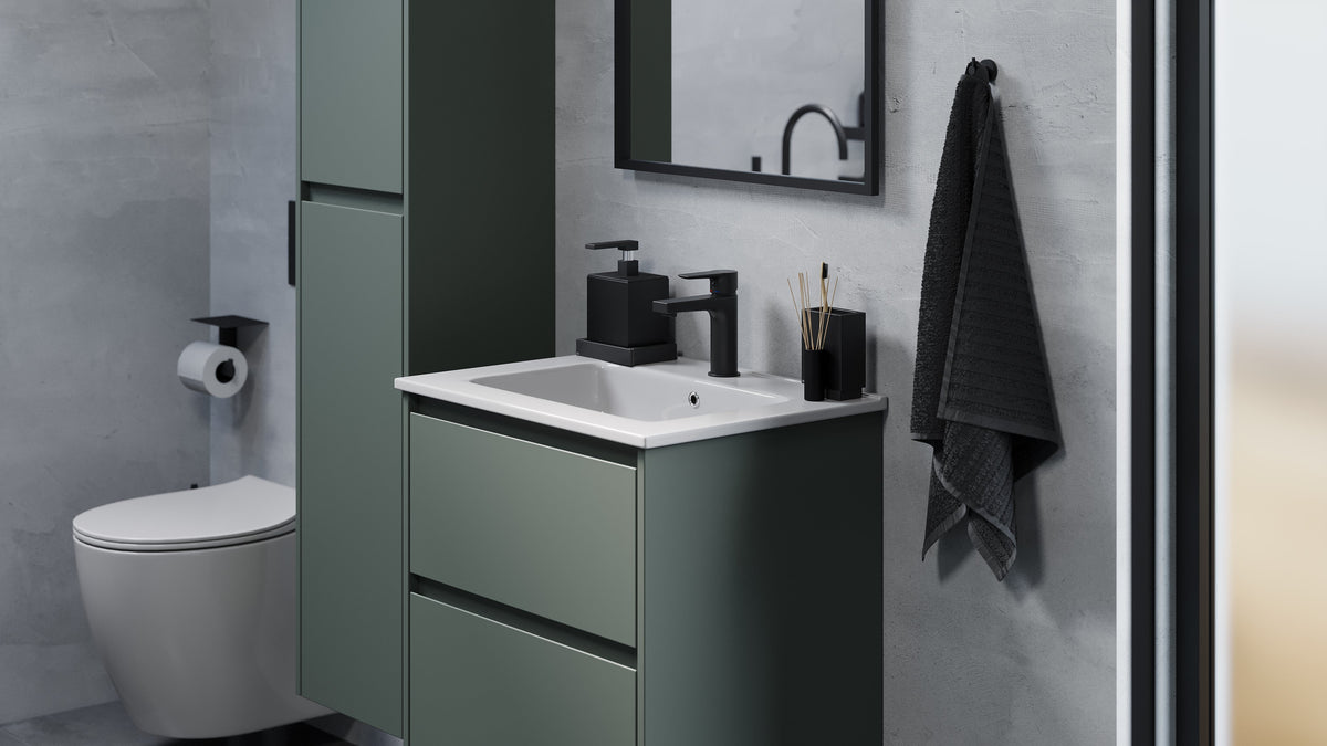 Molde Bathroom Furniture, matt Green