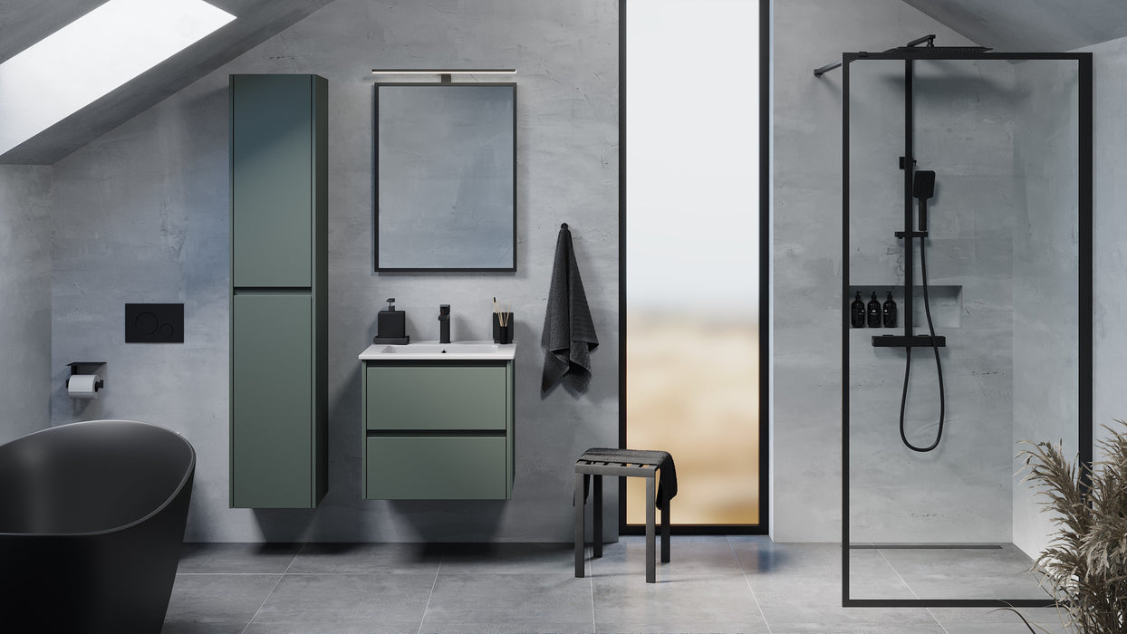 Molde Bathroom Furniture, matt Green