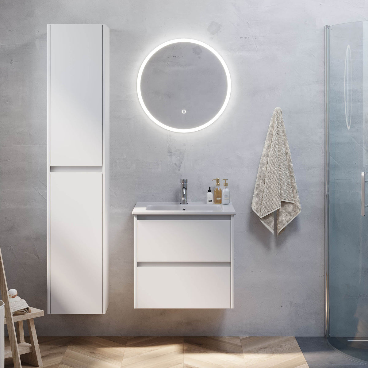 Molde Bathroom Furniture, matt white