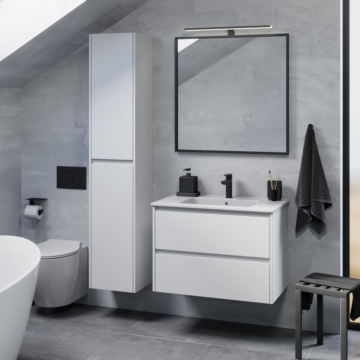 Myrkdalen Bathroom Furniture, matt white