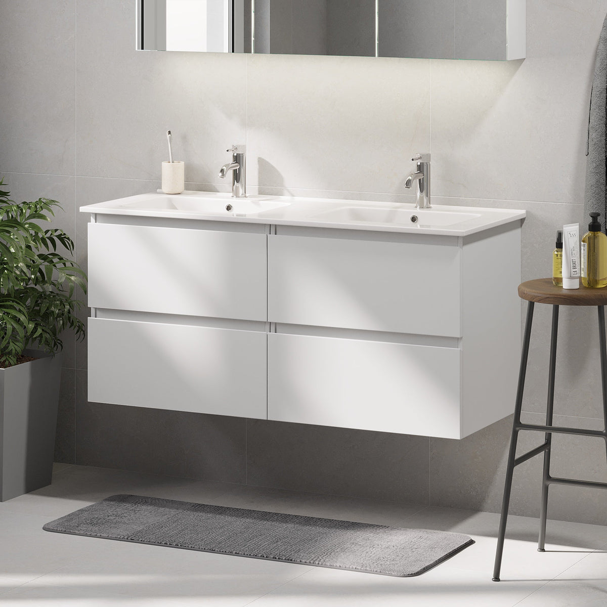 Saltnes Bathroom furniture, matt white