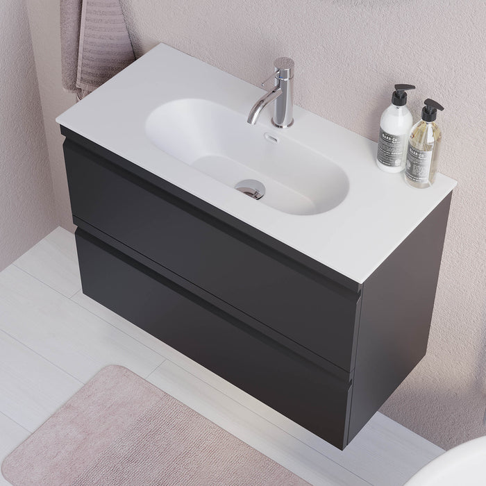 Kongsberg Bathroom furniture, Matte Black