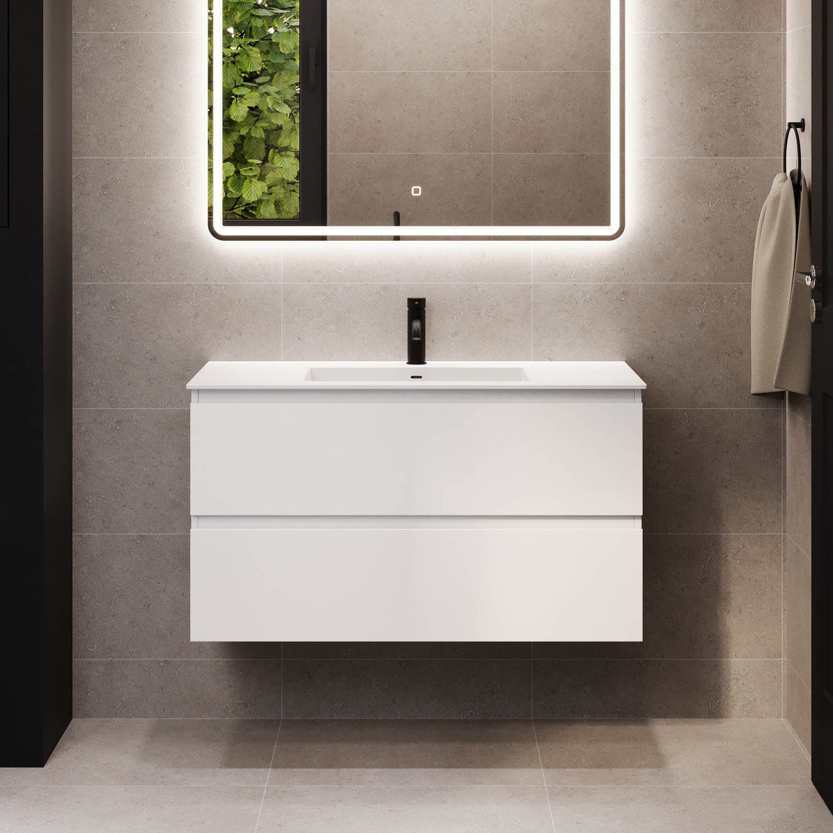 Sifjord Bathroom furniture, matt white