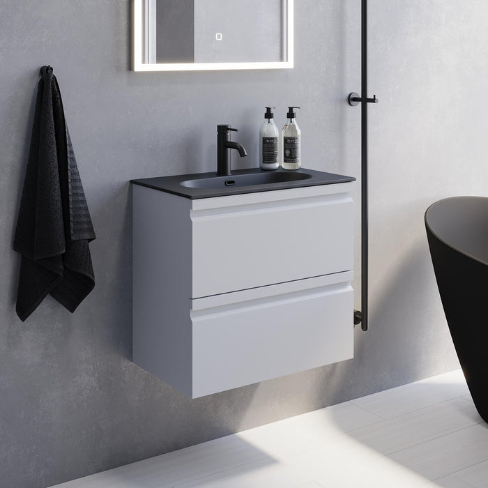 Kongsvinger Slimline Bathroom Furniture, white matt