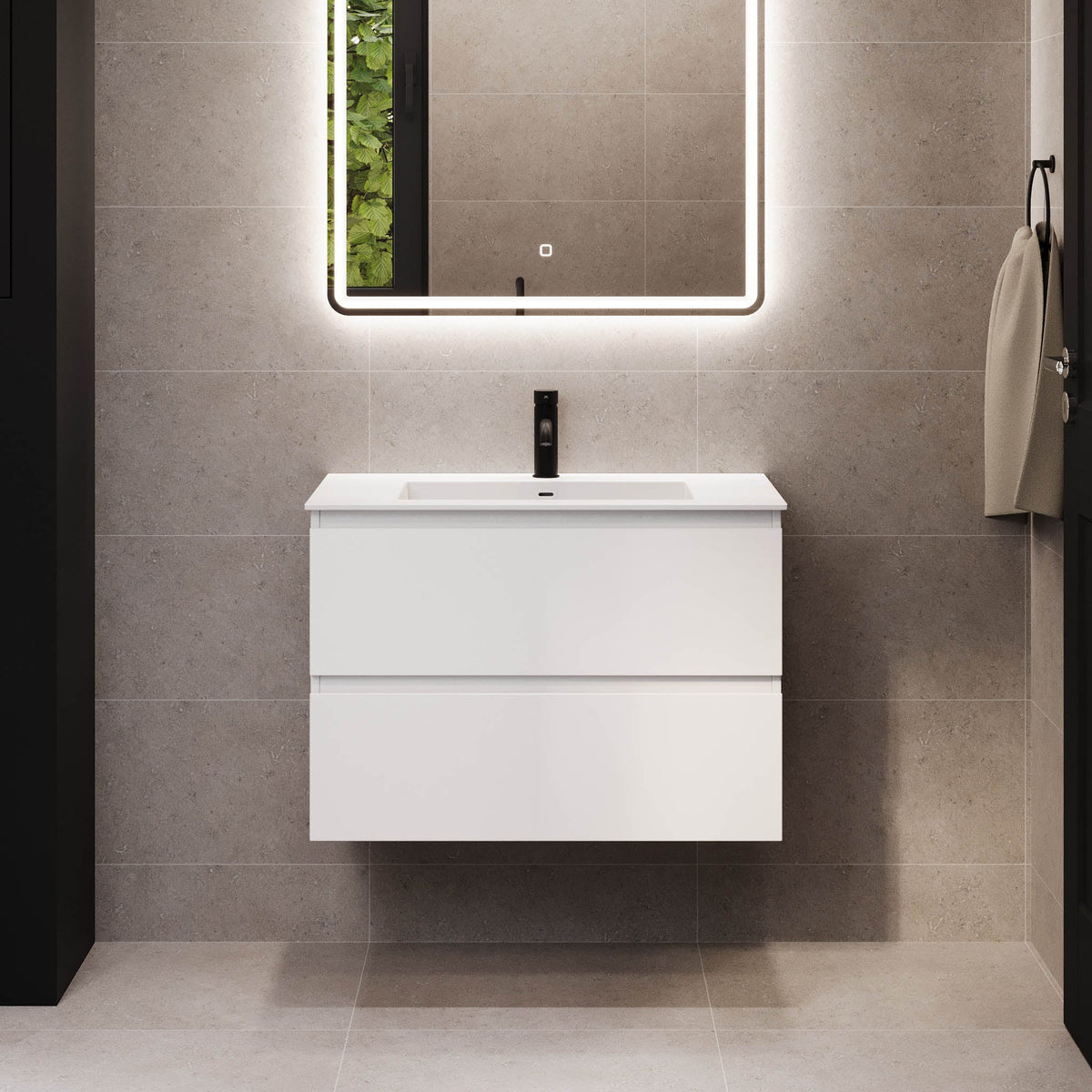 Sifjord Bathroom furniture, matt white