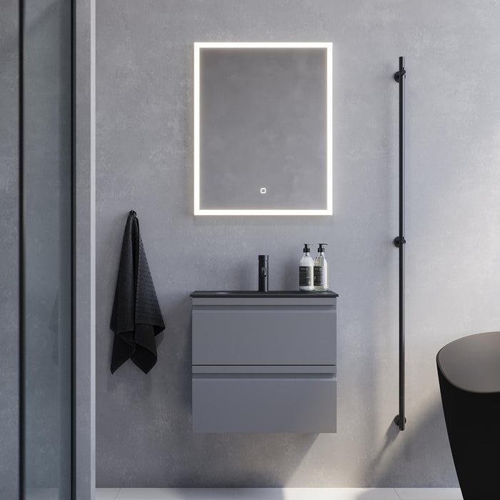 Kongsvinger Slimline Bathroom Furniture, grey matt