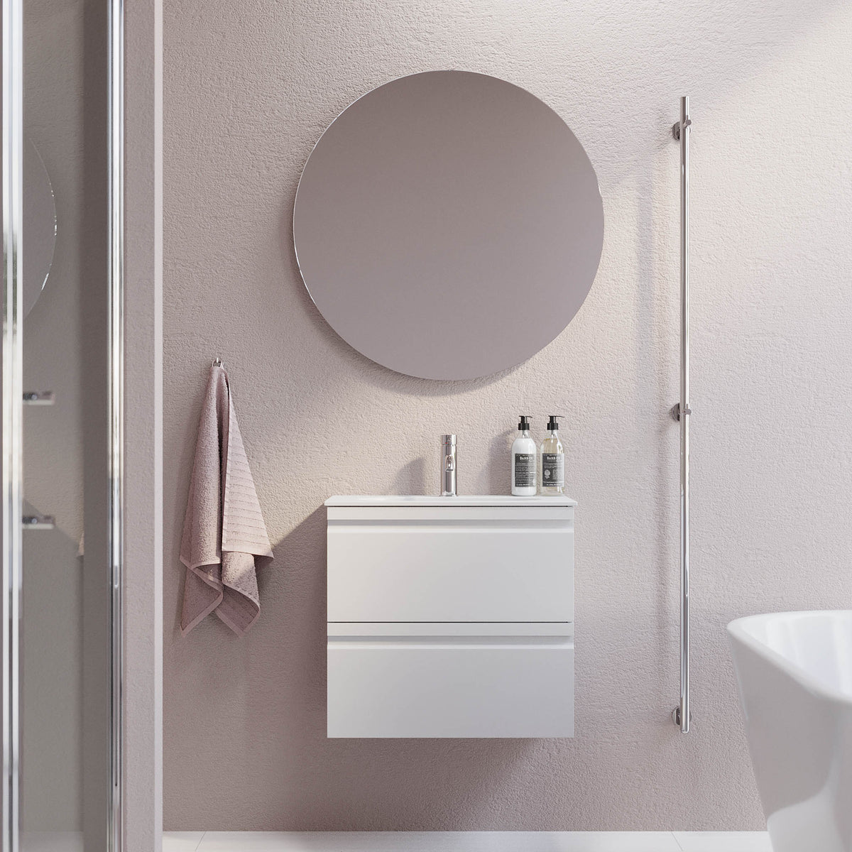 Kongsberg Bathroom furniture, Matte White