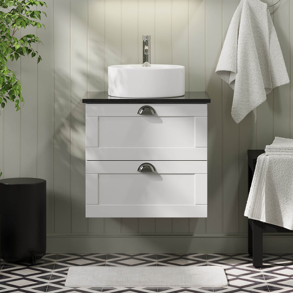 Nabbetorp Bathroom furniture, matt white