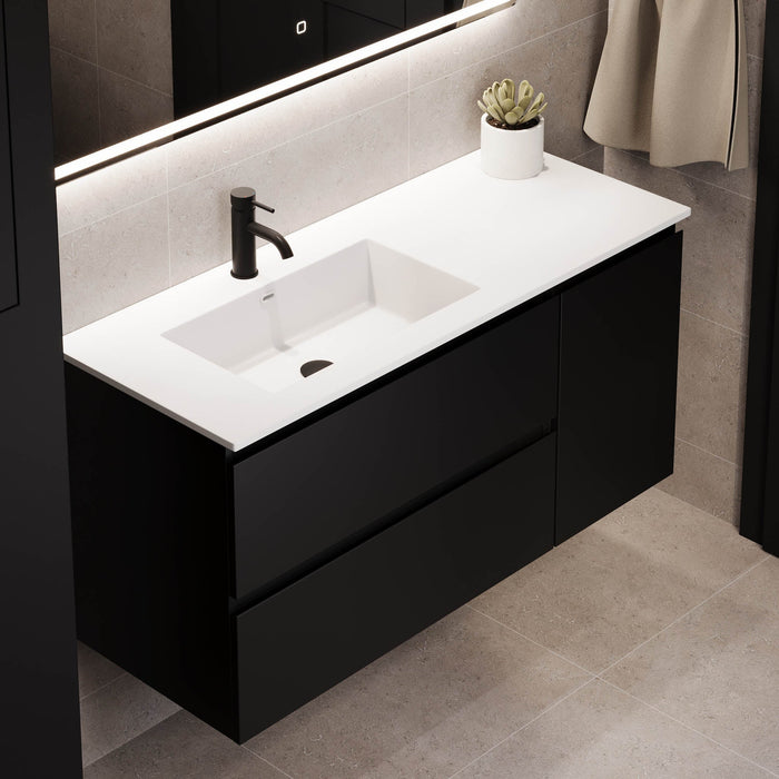 Sifjord Bathroom furniture, matt black