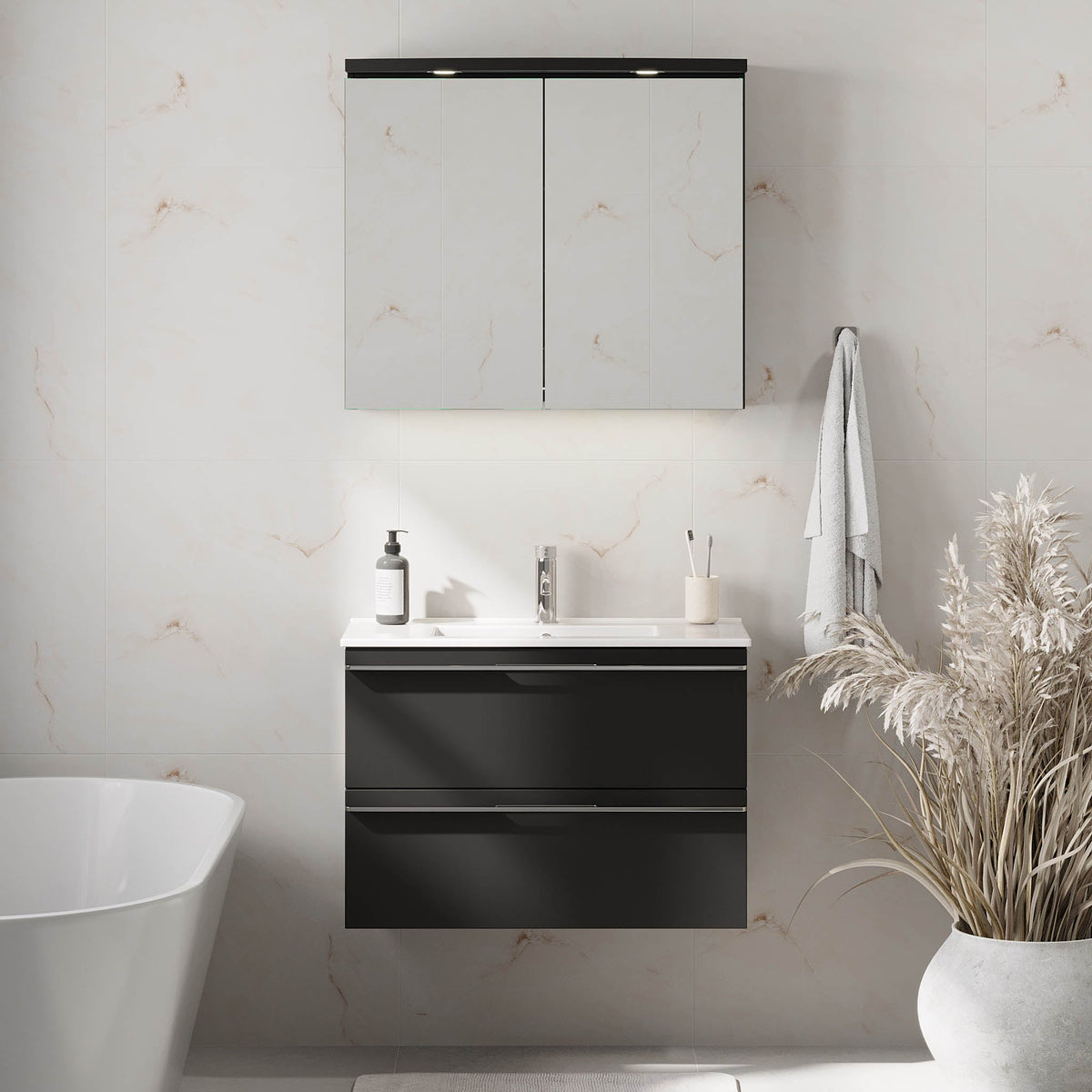 Verdal Bathroom furniture, matt black