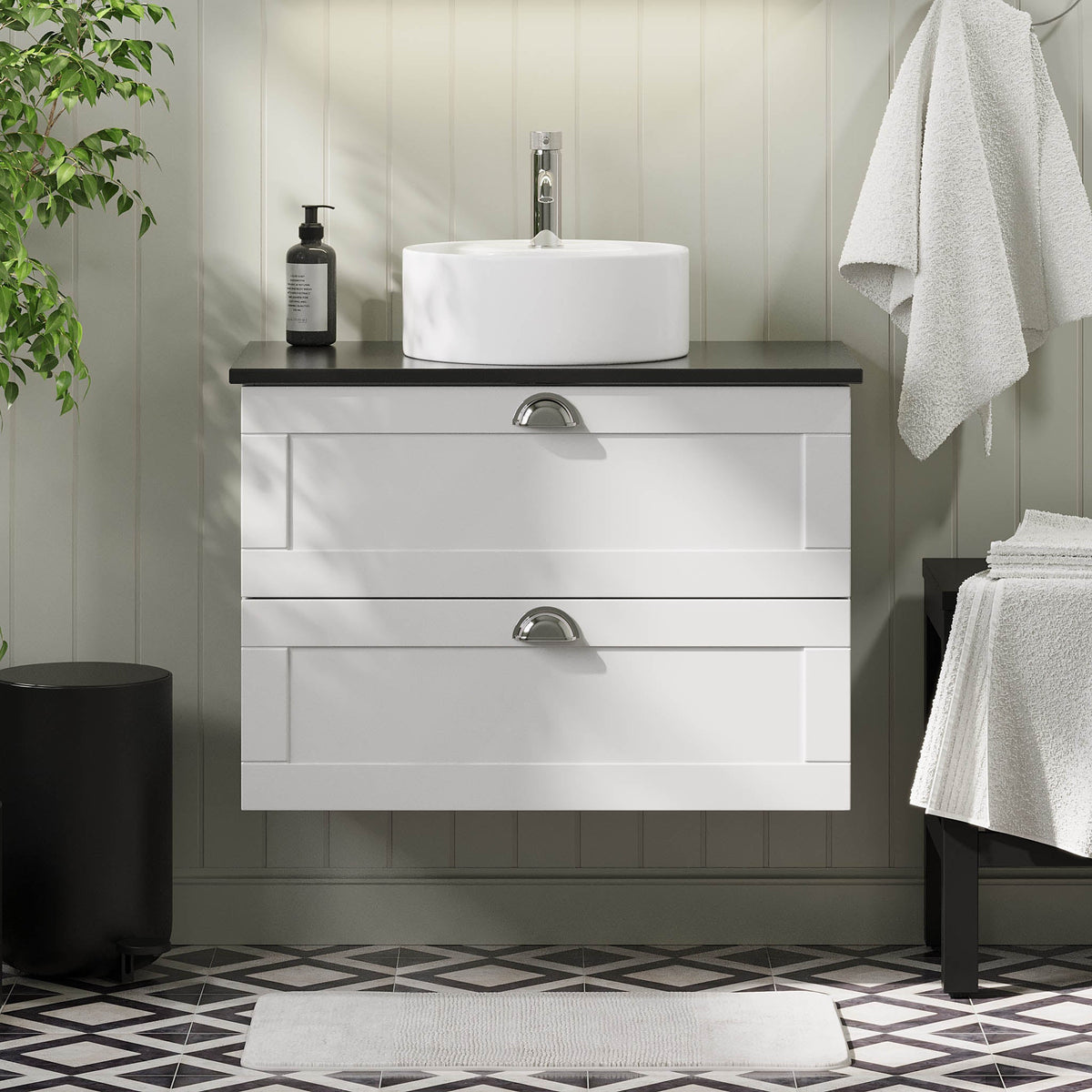 Nabbetorp Bathroom furniture, matt white