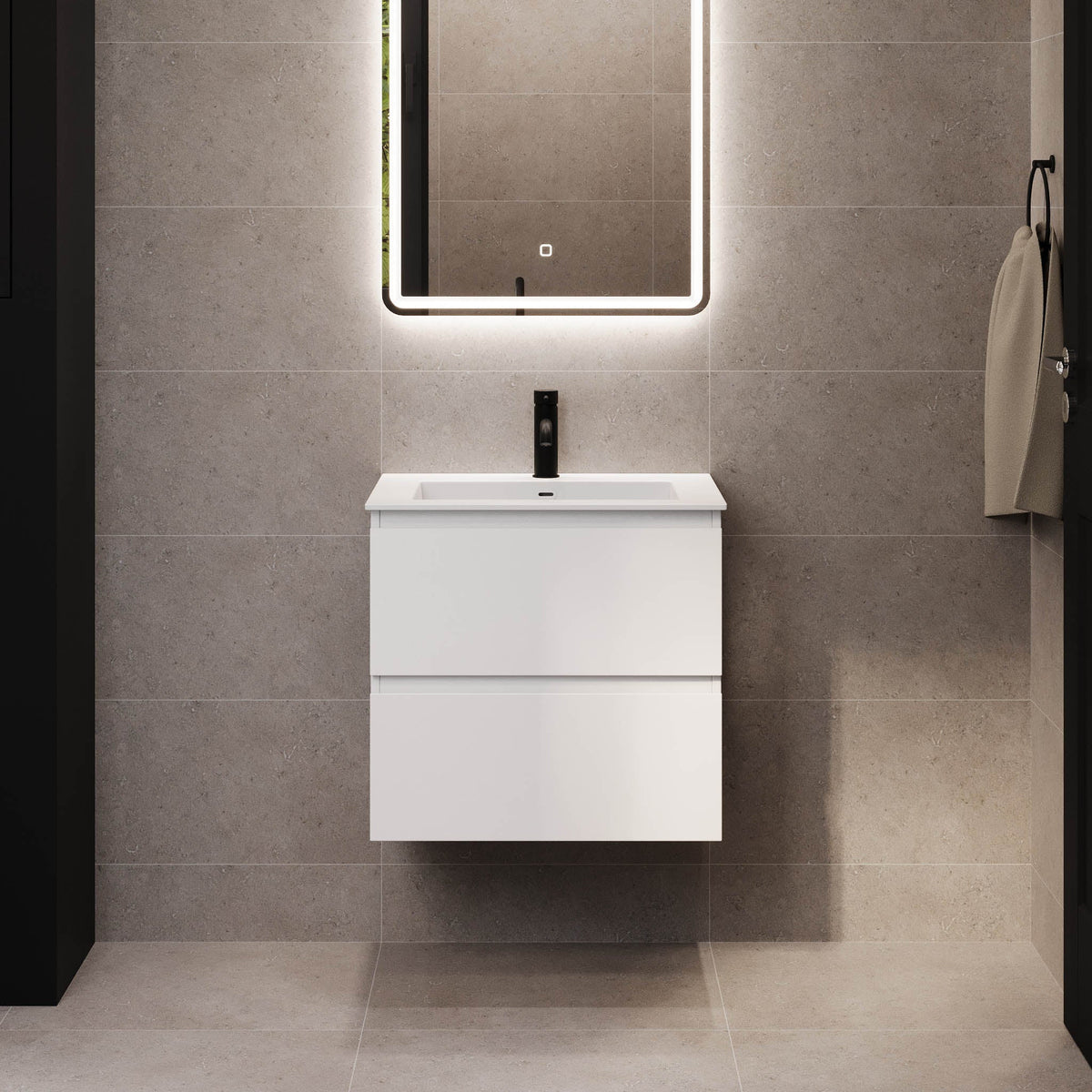 Sifjord Bathroom furniture, matt white