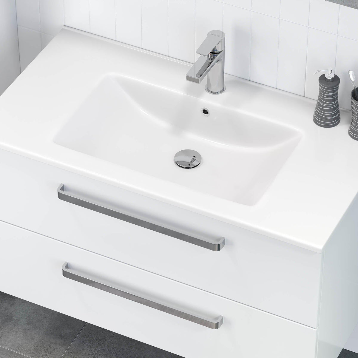 Chicago Classic Bathroom Furniture, white gloss