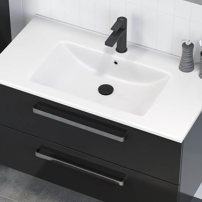 Chicago Classic Bathroom Furniture, black gloss