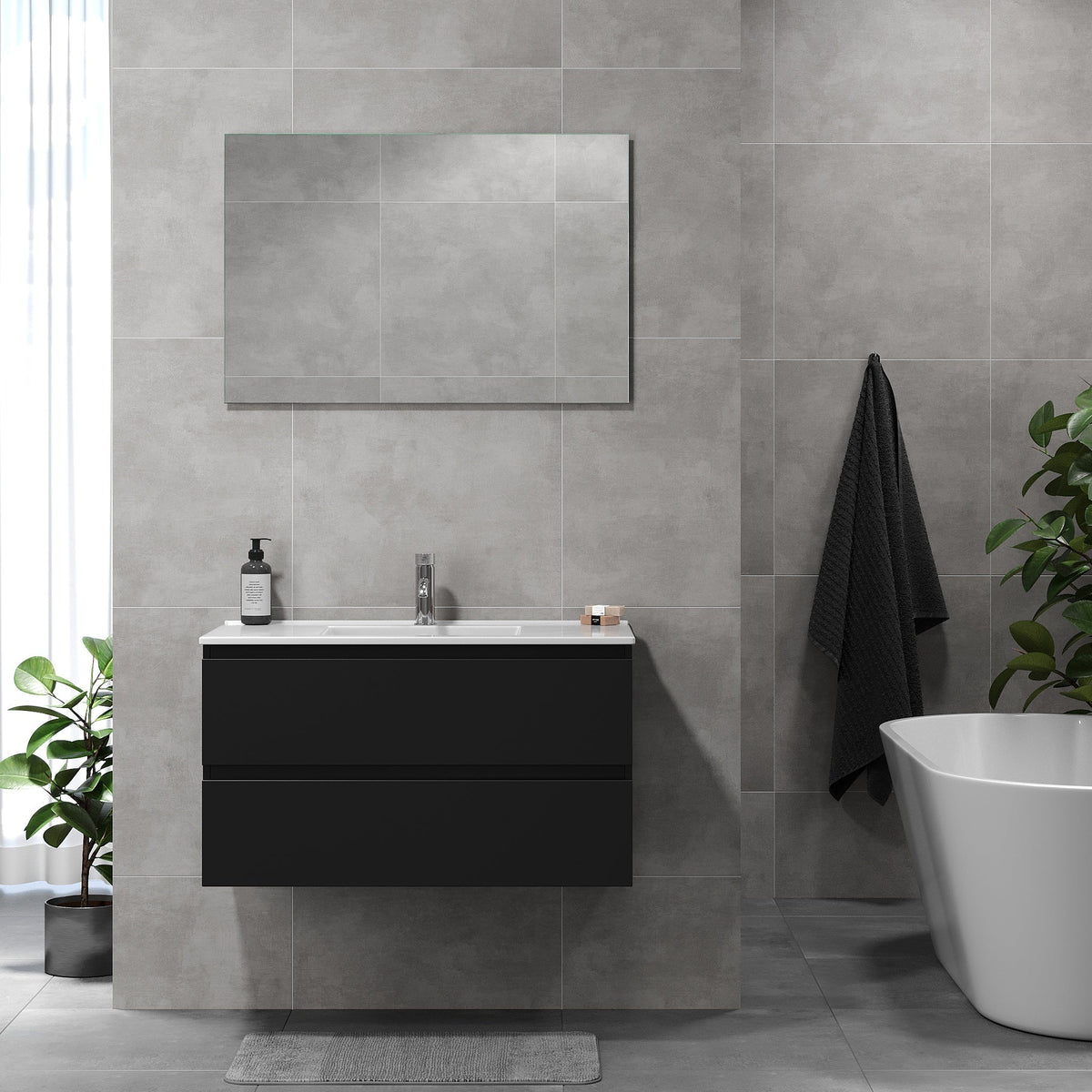 Kenwood Bathroom Furniture, matt black