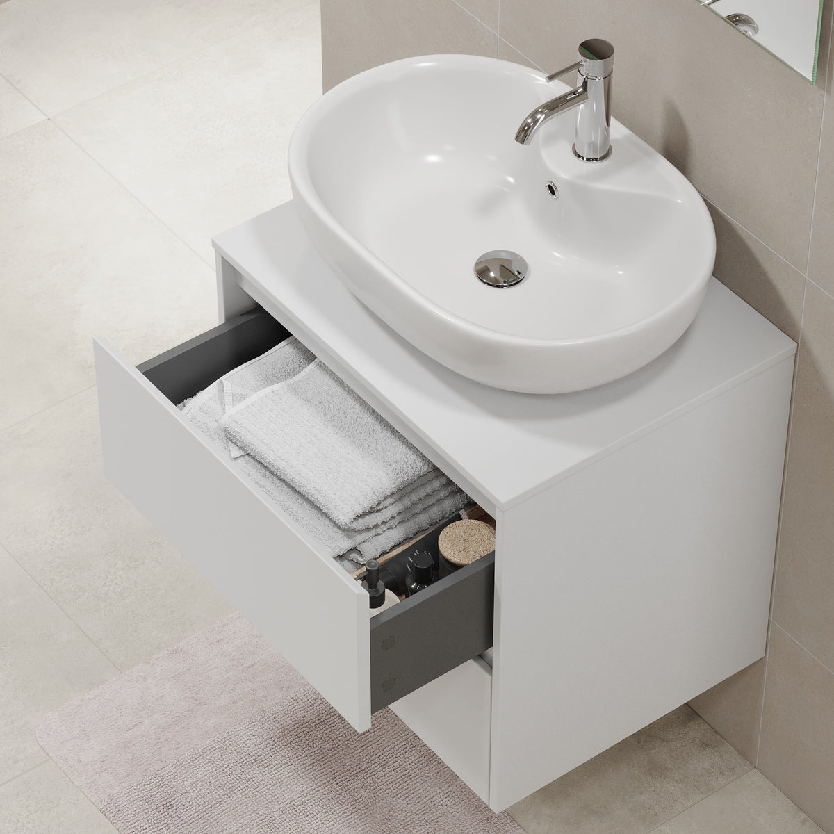 Svalbard Bathroom Furniture, white matt