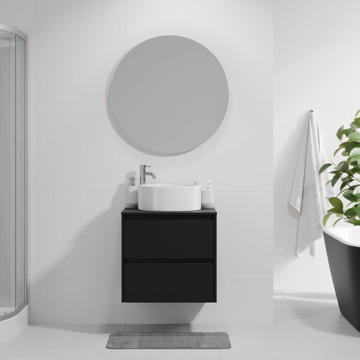 Lofoten Bathroom Furniture, black matt