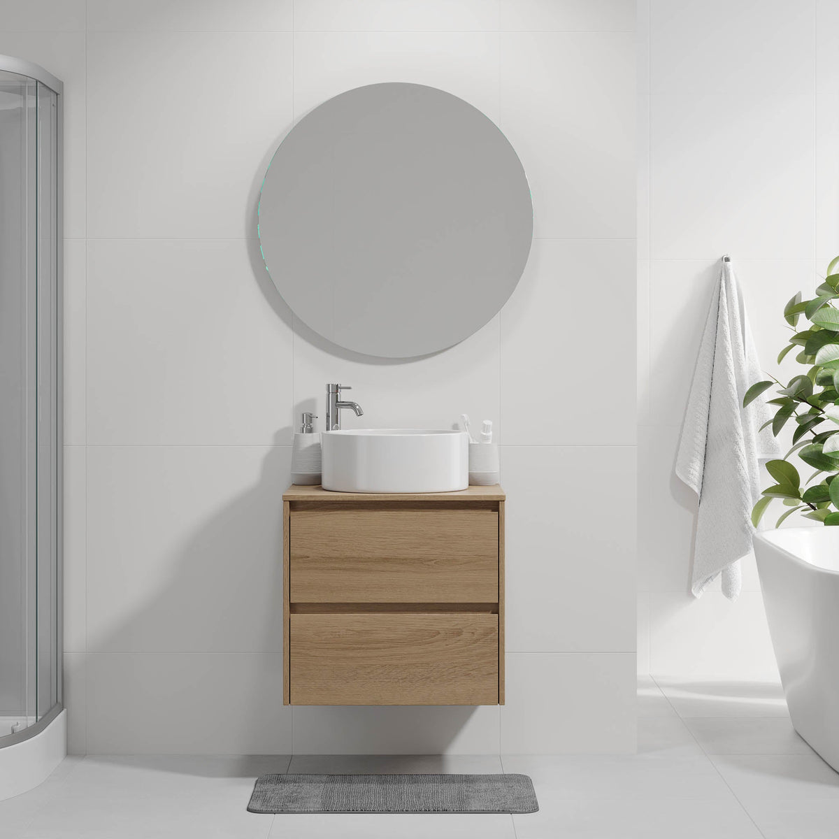 Lofoten Bathroom Furniture, oak