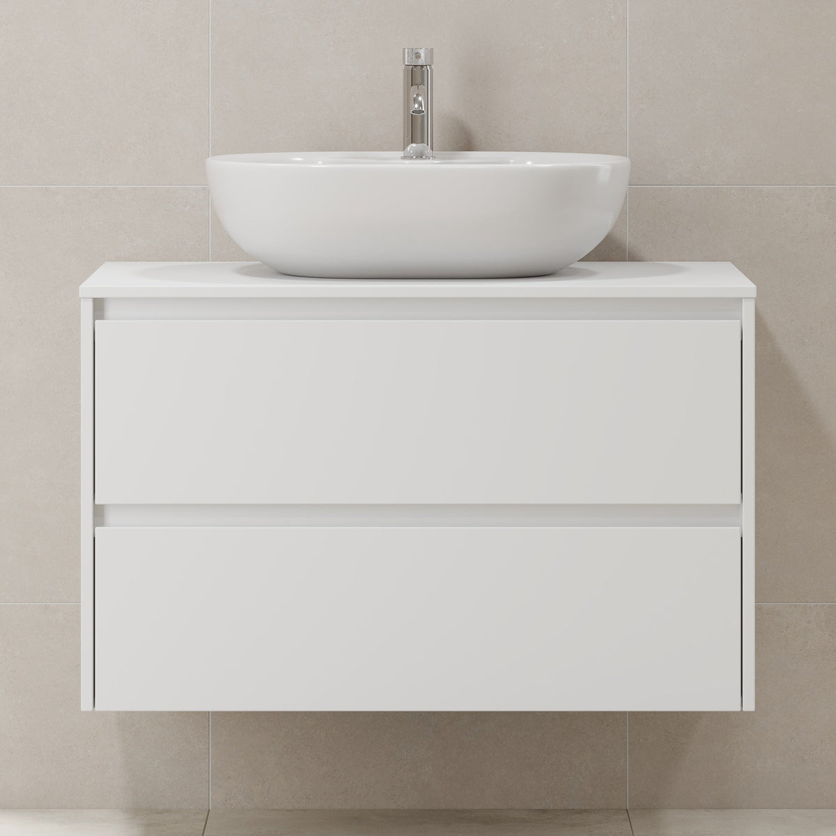 Svalbard Bathroom Furniture, white matt