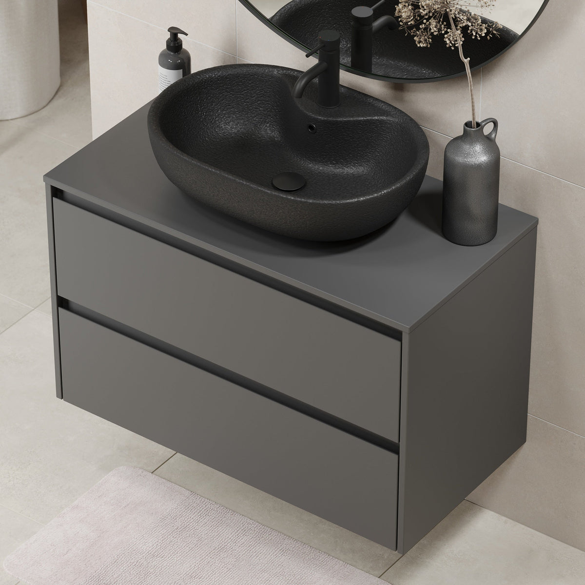 Seiland Bathroom Furniture, grey matt