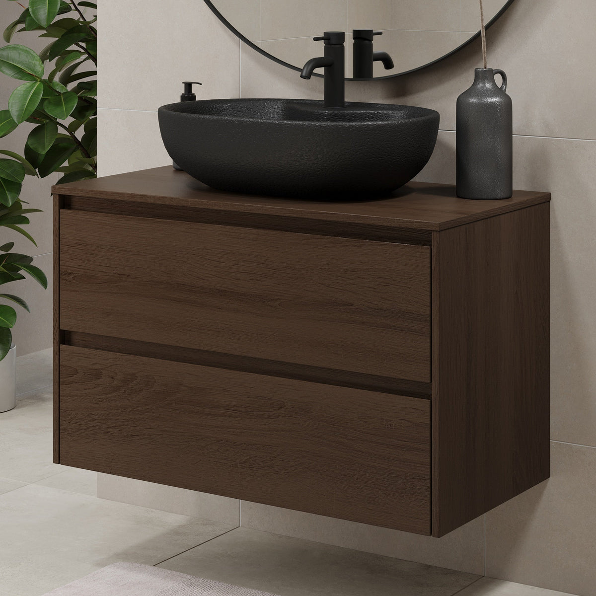 Seiland Bathroom Furniture, walnut