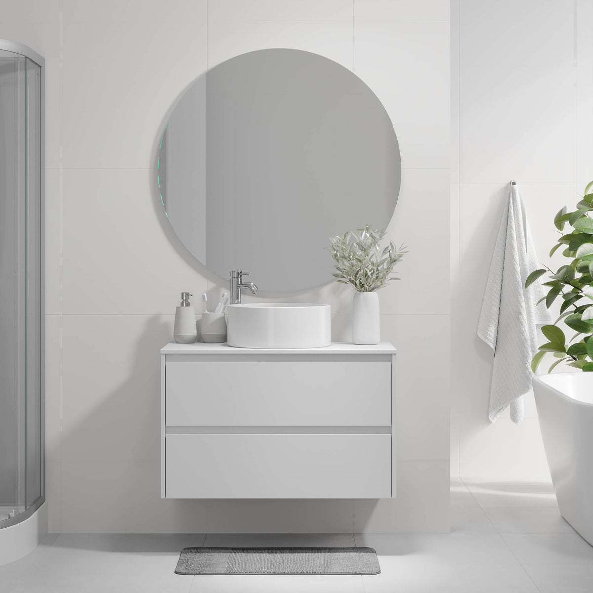 Lofoten Bathroom Furniture, white matt