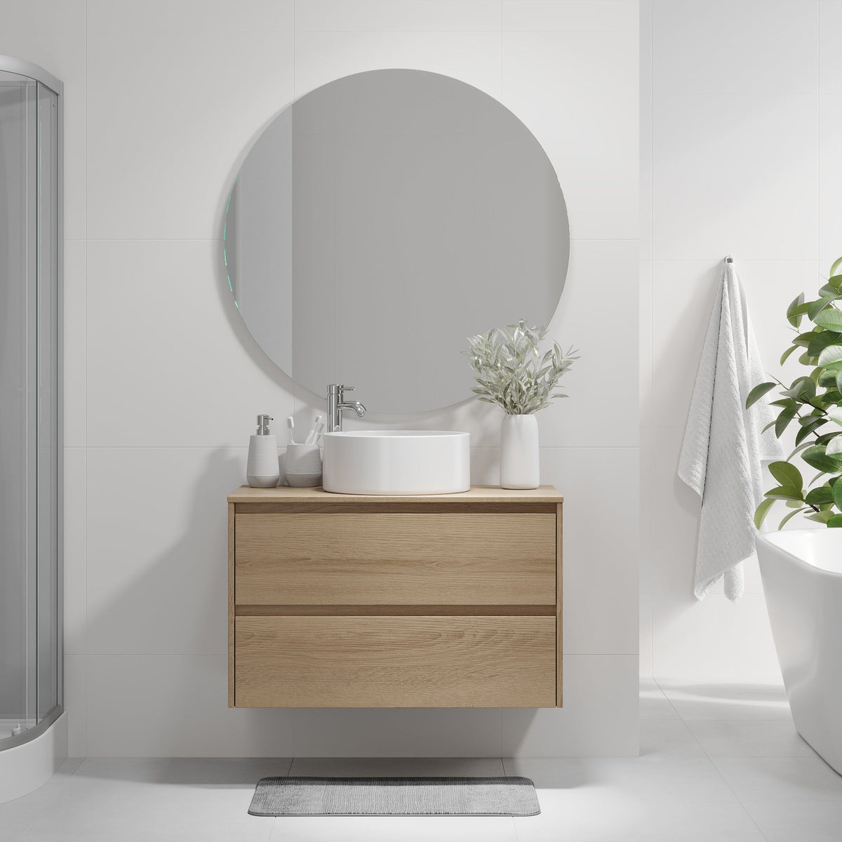 Lofoten Bathroom Furniture, oak