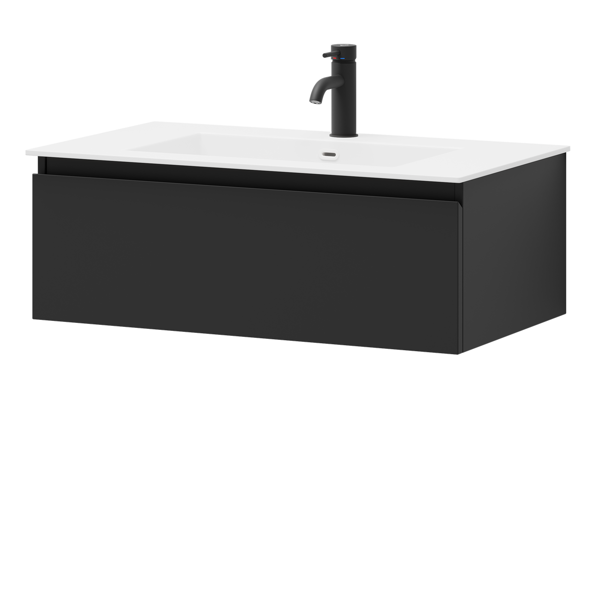 Sarnes Bathroom Furniture, matt black