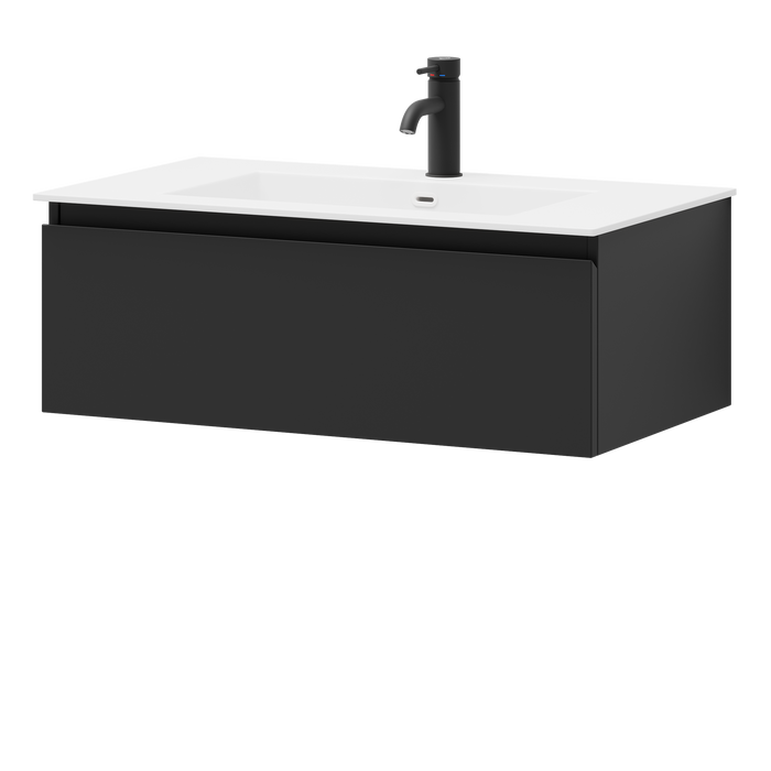 Sarnes Bathroom Furniture, matt black