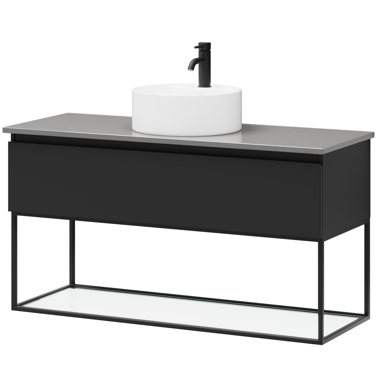 Stangvik Bathroom furniture, Matte Black