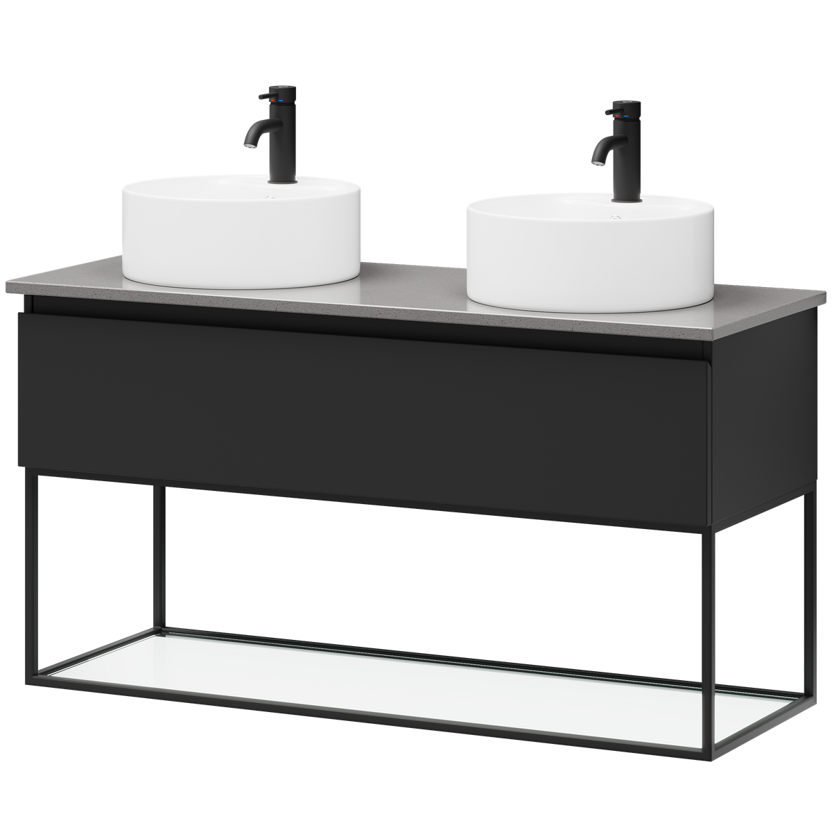 Stangvik Bathroom furniture, Matte Black