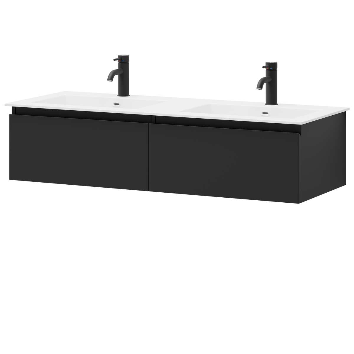 Sarnes Bathroom Furniture, matt black