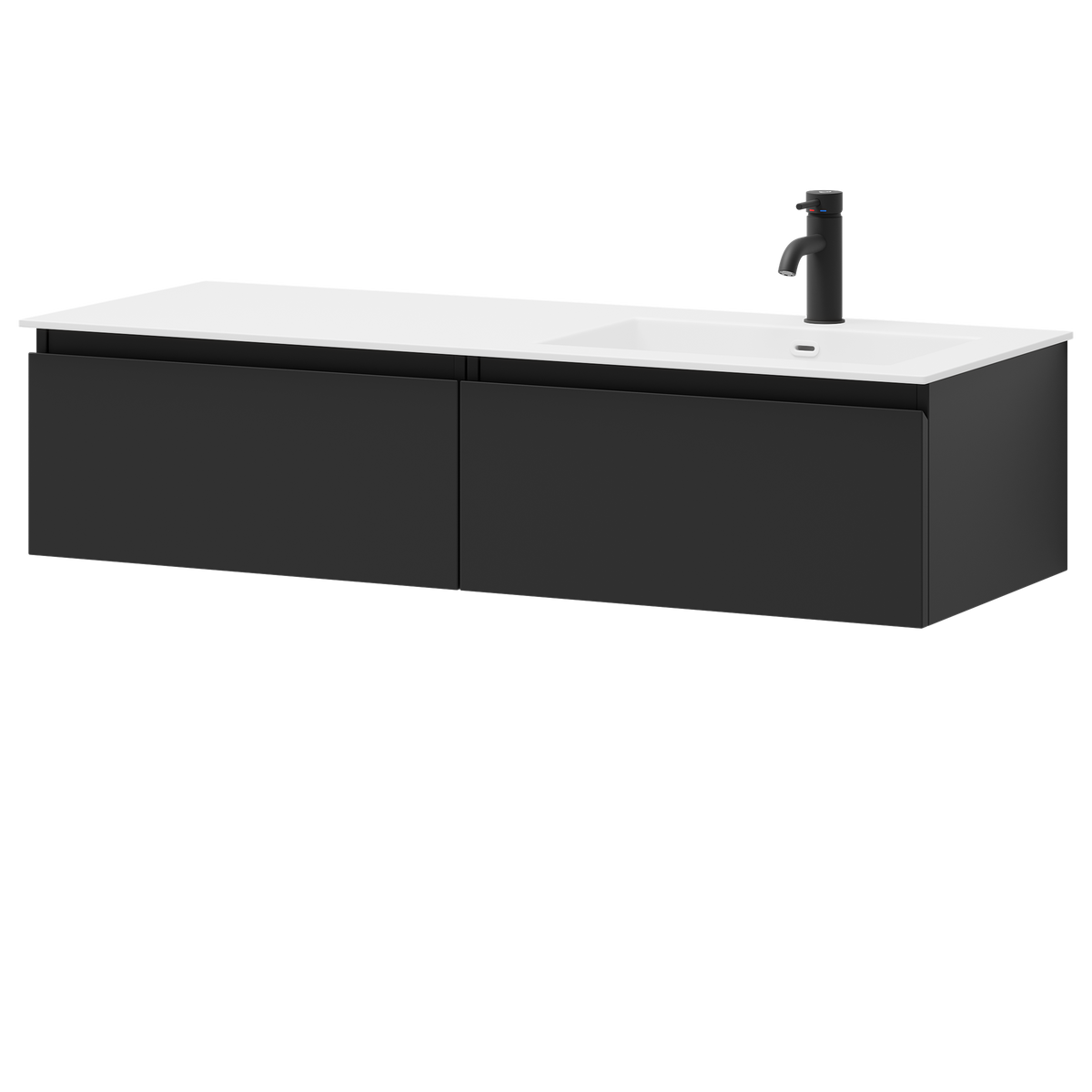 Sarnes Bathroom Furniture, matt black