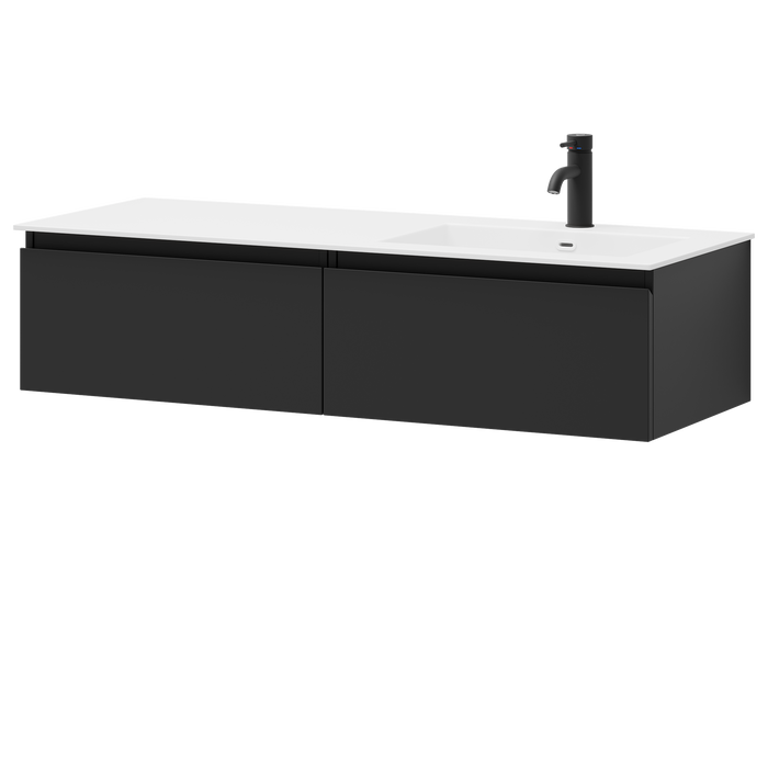 Sarnes Bathroom Furniture, matt black